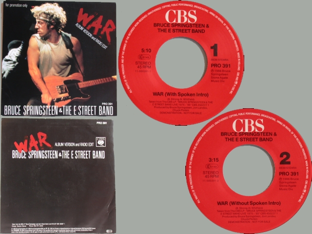Bruce Springsteen - WAR (INTRO / NO INTRO)